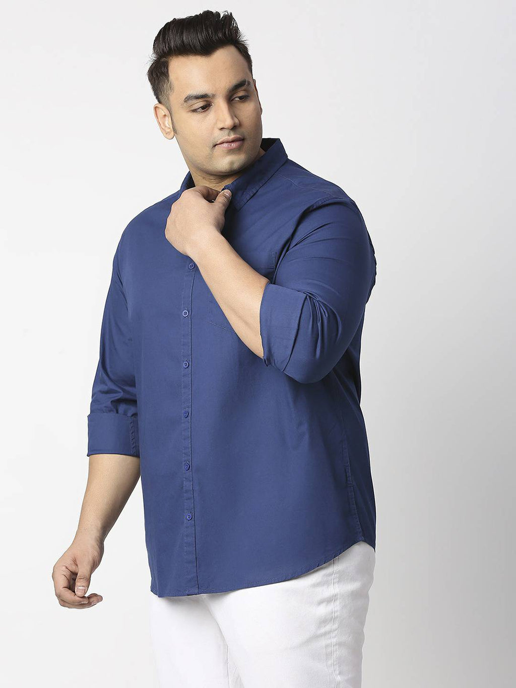 Thomas Scott Men Plus Size Cotton Casual Shirt