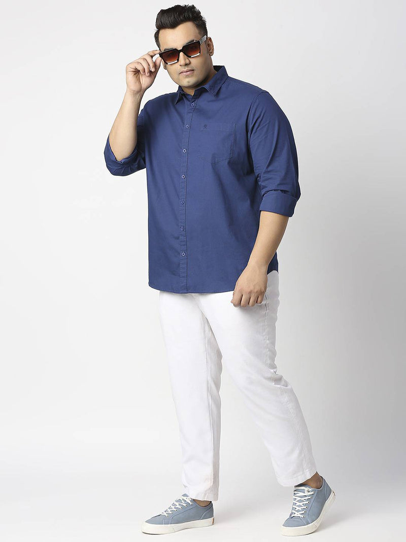 Thomas Scott Men Plus Size Cotton Casual Shirt