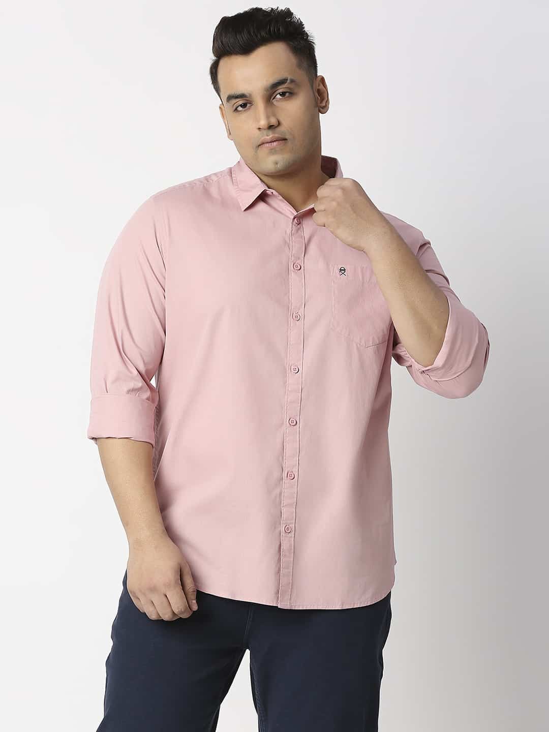 Thomas Scott Men Plus Size Cotton Casual Shirt