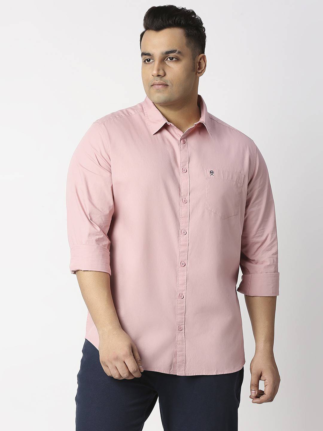 Thomas Scott Men Plus Size Cotton Casual Shirt