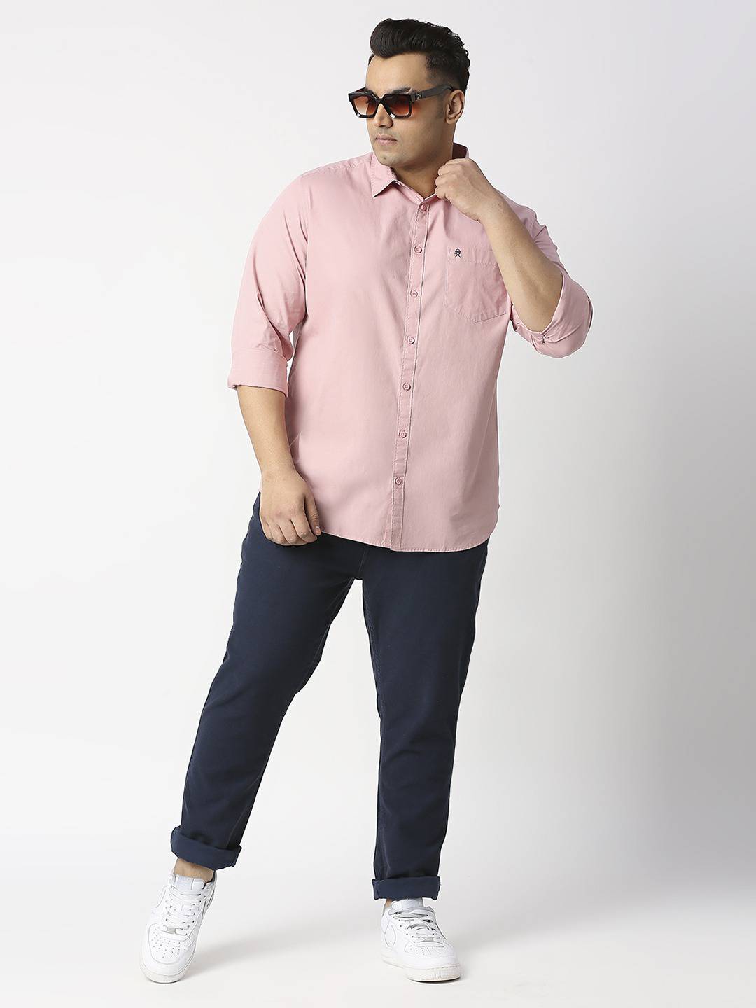 Thomas Scott Men Plus Size Cotton Casual Shirt