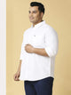 Thomas Scott Men Plus Size Classic Spread Collar Pure Cotton Casual Shirt