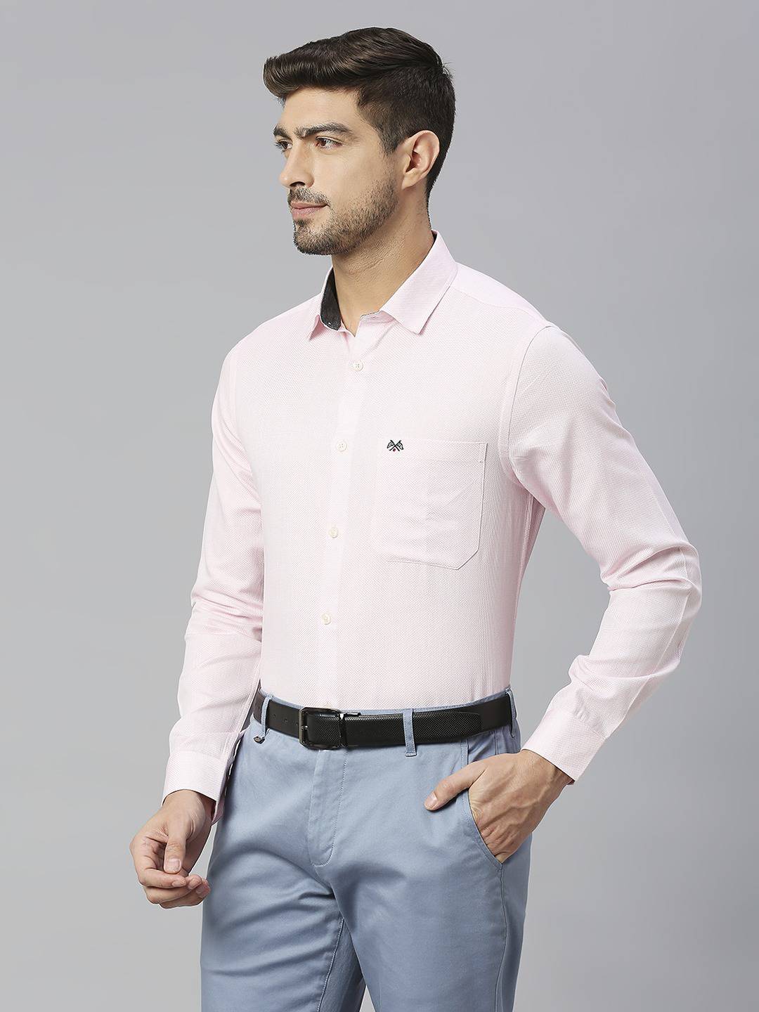 Thomas Scott Men Classic Slim Fit Opaque Pure Cotton Formal Shirt