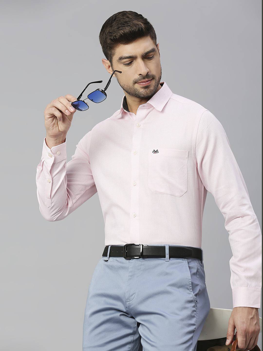 Thomas Scott Men Classic Slim Fit Opaque Pure Cotton Formal Shirt