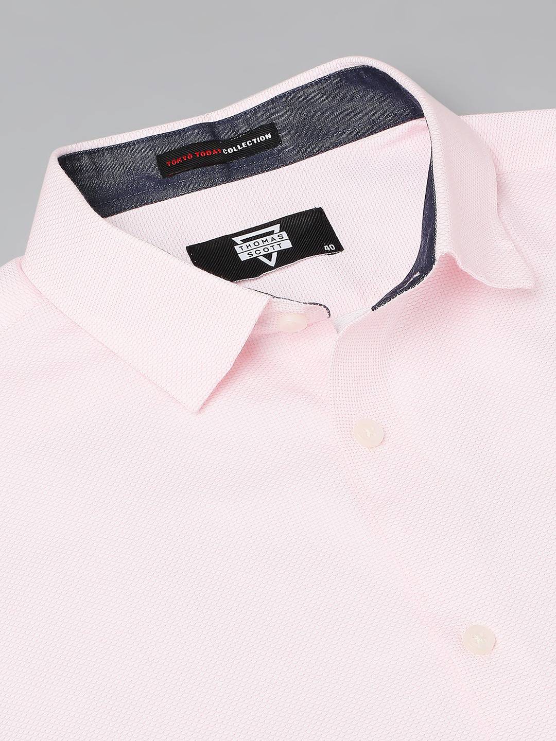 Thomas Scott Men Classic Slim Fit Opaque Pure Cotton Formal Shirt