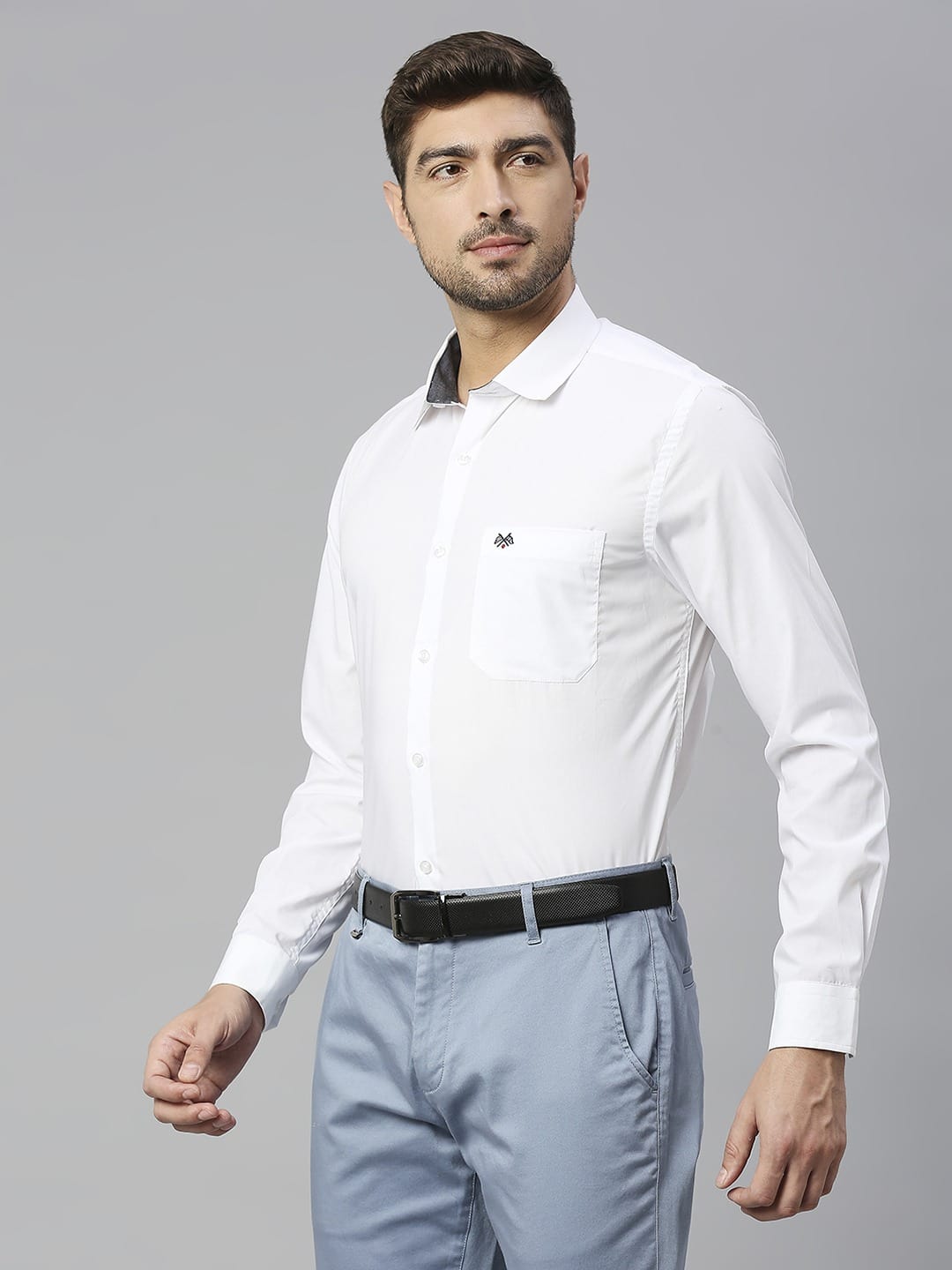 Thomas Scott Men Spread Collar Classic Fit Slim Fit Pure Cotton Formal Shirt