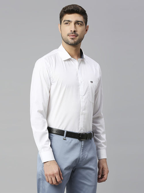 Thomas Scott Men Spread Collar Classic Fit Slim Fit Pure Cotton Formal Shirt