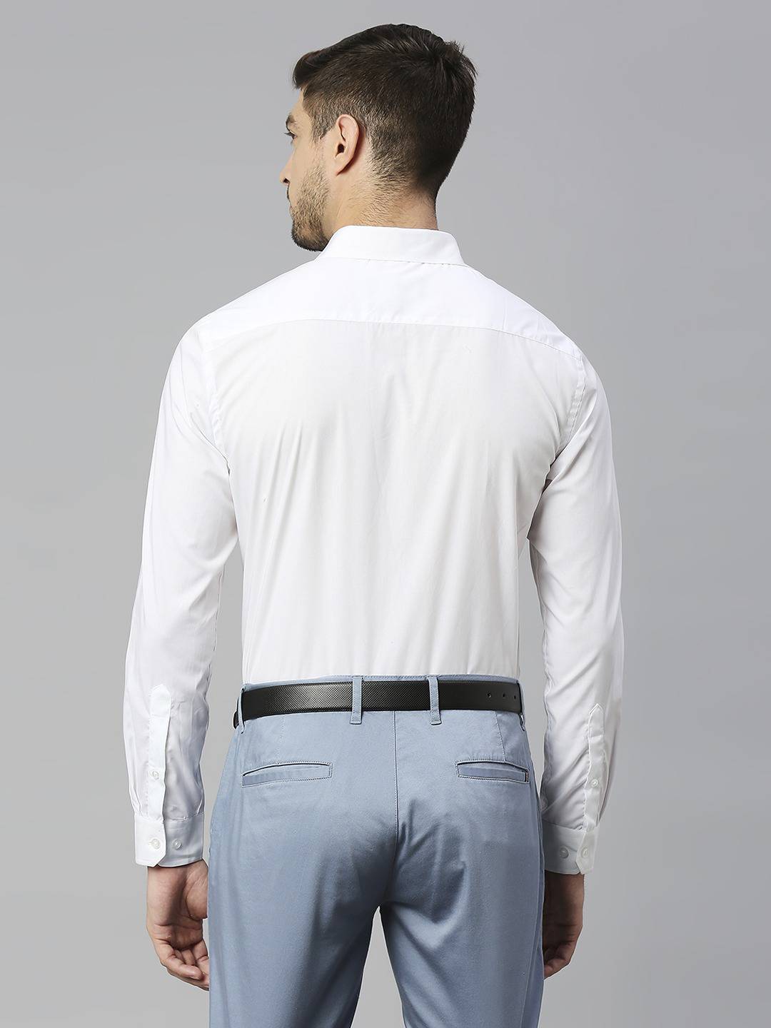 Thomas Scott Men Spread Collar Classic Fit Slim Fit Pure Cotton Formal Shirt