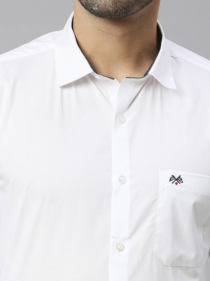 Thomas Scott Men Spread Collar Classic Fit Slim Fit Pure Cotton Formal Shirt