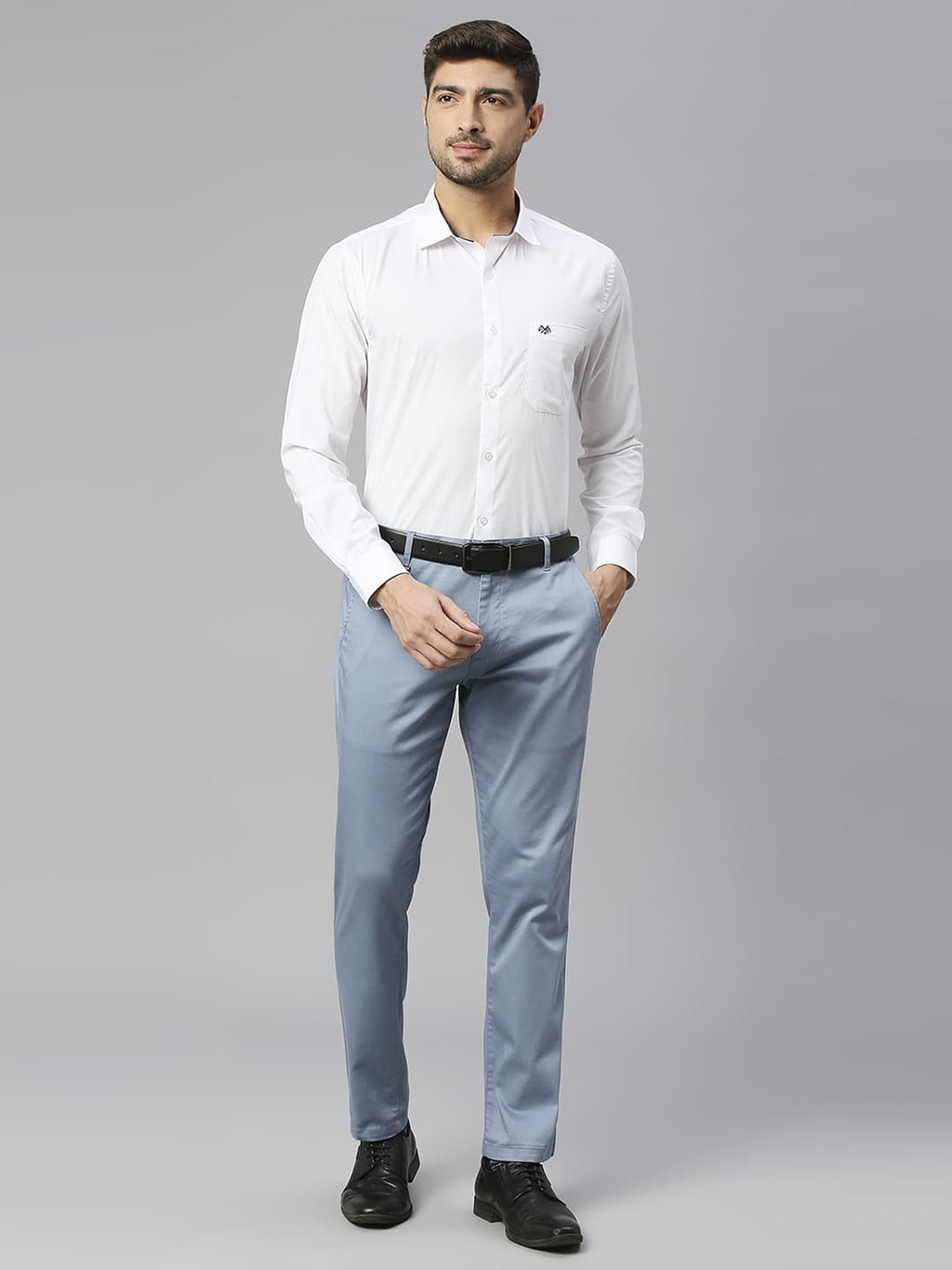 Thomas Scott Men Spread Collar Classic Fit Slim Fit Pure Cotton Formal Shirt