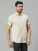 Thomas Scott Men Classic Slim Fit Opaque Cotton Linen Casual Shirt