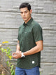 Thomas Scott Men Solid Classic Slim Fit Cotton Linen Faded Opaque Casual Shirt