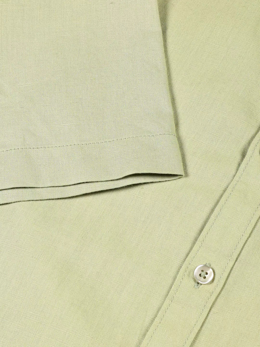 Thomas Scott Men Classic Cotton Linen Slim Fit Short Sleeves Casual Shirt