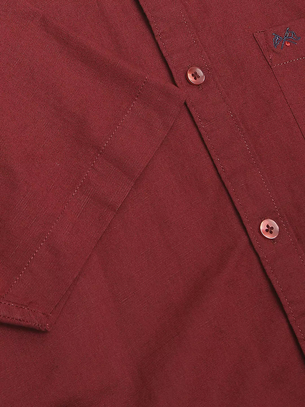 Thomas Scott Men Classic Slim Fit Opaque Cotton Linen Casual Shirt