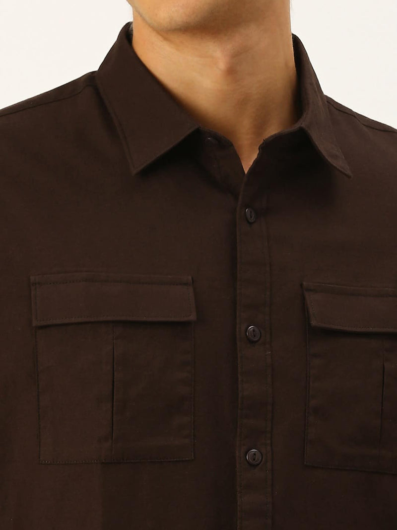 Thomas Scott Men Classic Slim Fit Twill Weave Pure Cotton Casual Shirt