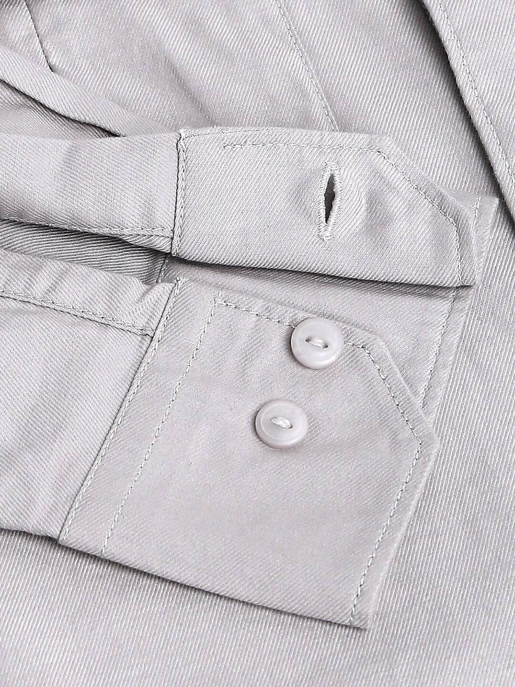 Thomas Scott Men Cotton Twill Classic Slim Fit Opaque Casual Shirt