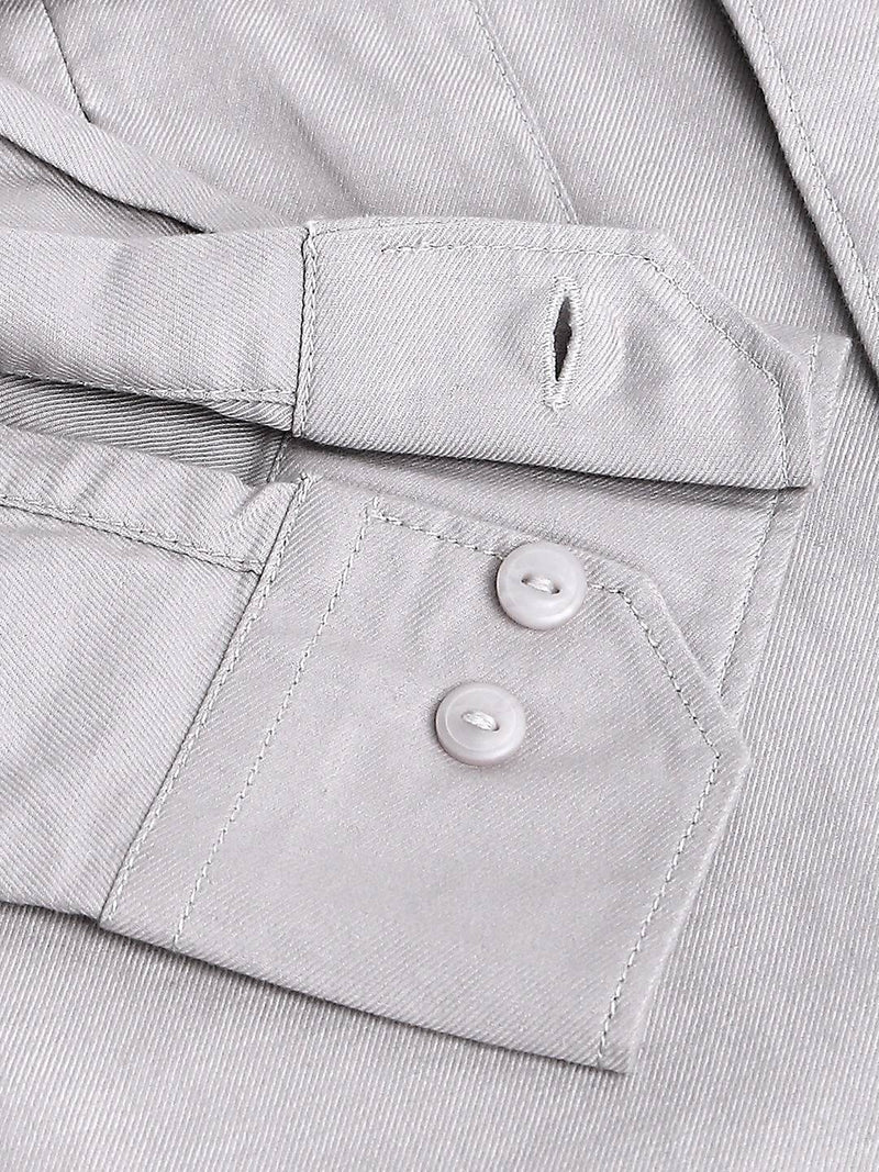Thomas Scott Men Cotton Twill Classic Slim Fit Opaque Casual Shirt