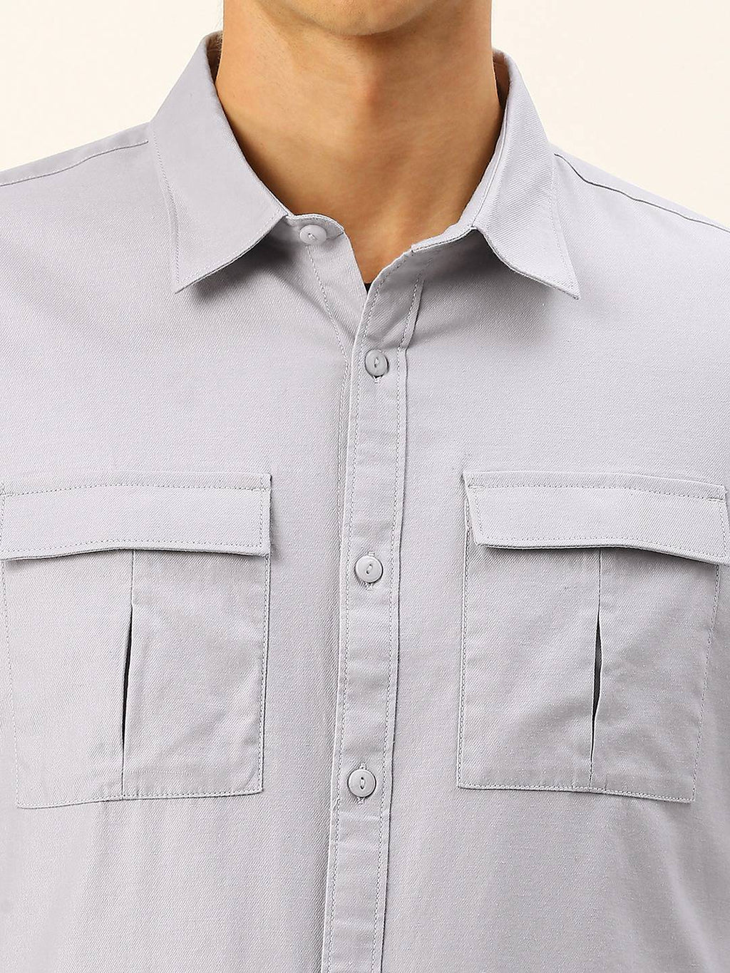 Thomas Scott Men Cotton Twill Classic Slim Fit Opaque Casual Shirt