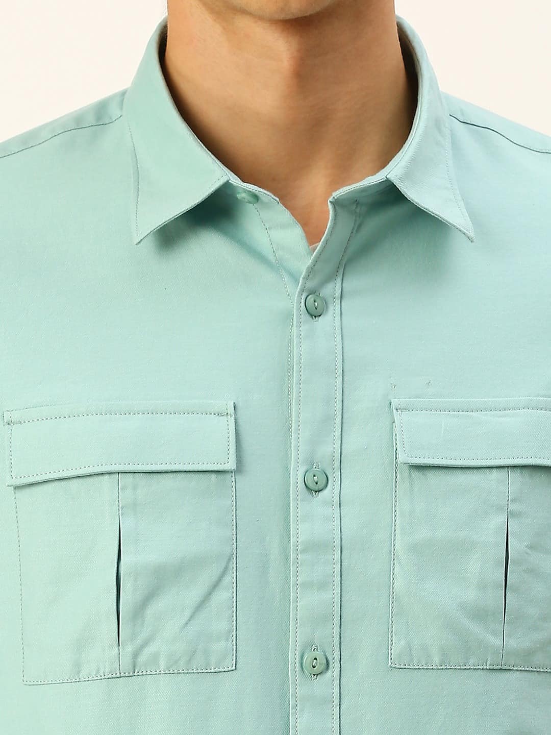 Thomas Scott Men Cotton Twill Classic Slim Fit Opaque Casual Shirt