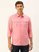 Thomas Scott Men Classic Slim Fit Twill Weave Pure Cotton Casual Shirt