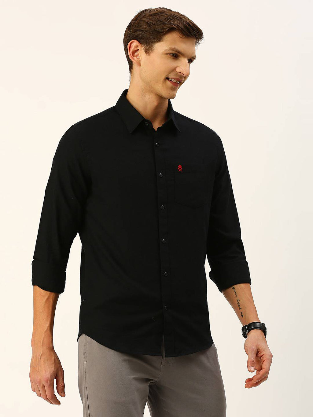 Thomas Scott Men Classic Cotton Slim Fit Flannel Casual Shirt
