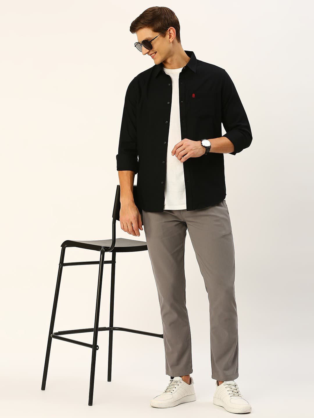 Thomas Scott Men Classic Cotton Slim Fit Flannel Casual Shirt