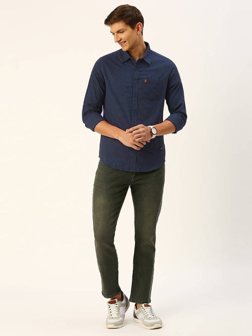 Thomas Scott Men Classic Slim Fit Flannel Casual Shirt