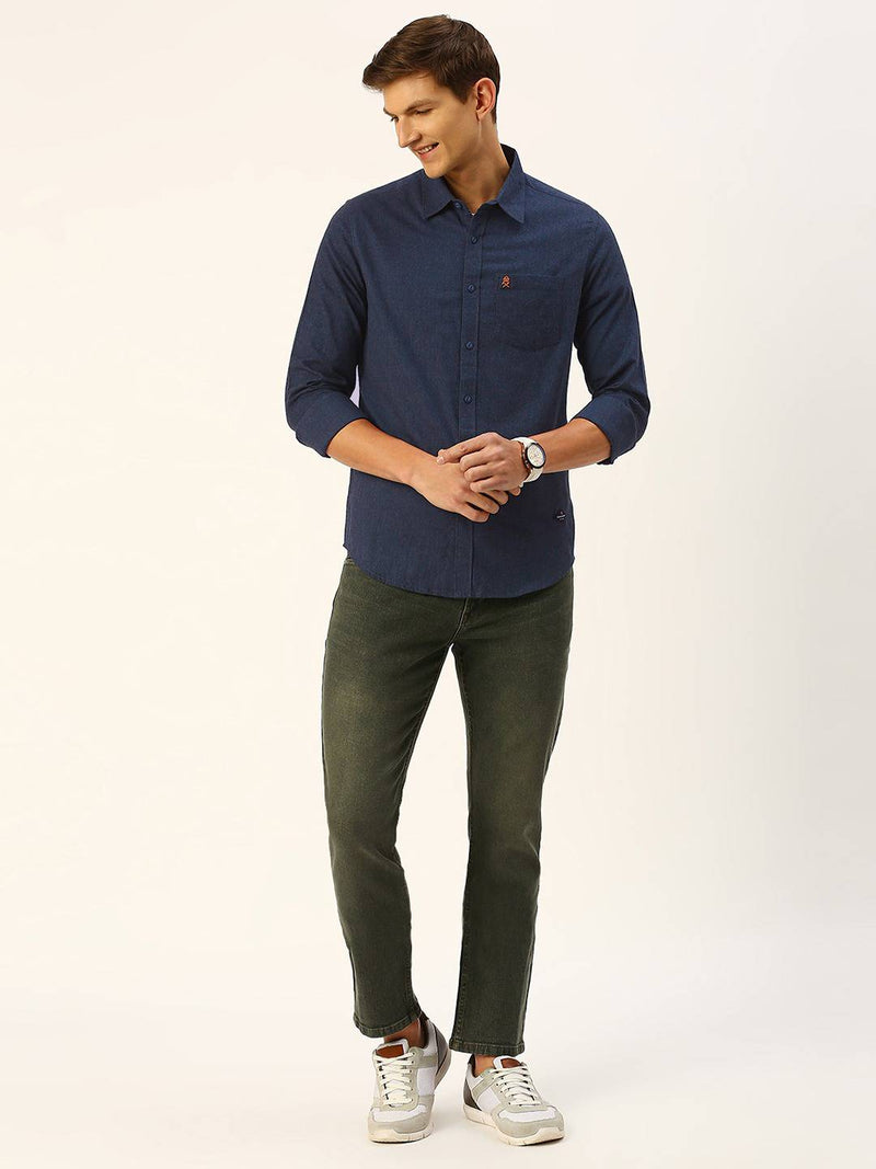 Thomas Scott Men Classic Slim Fit Flannel Casual Shirt