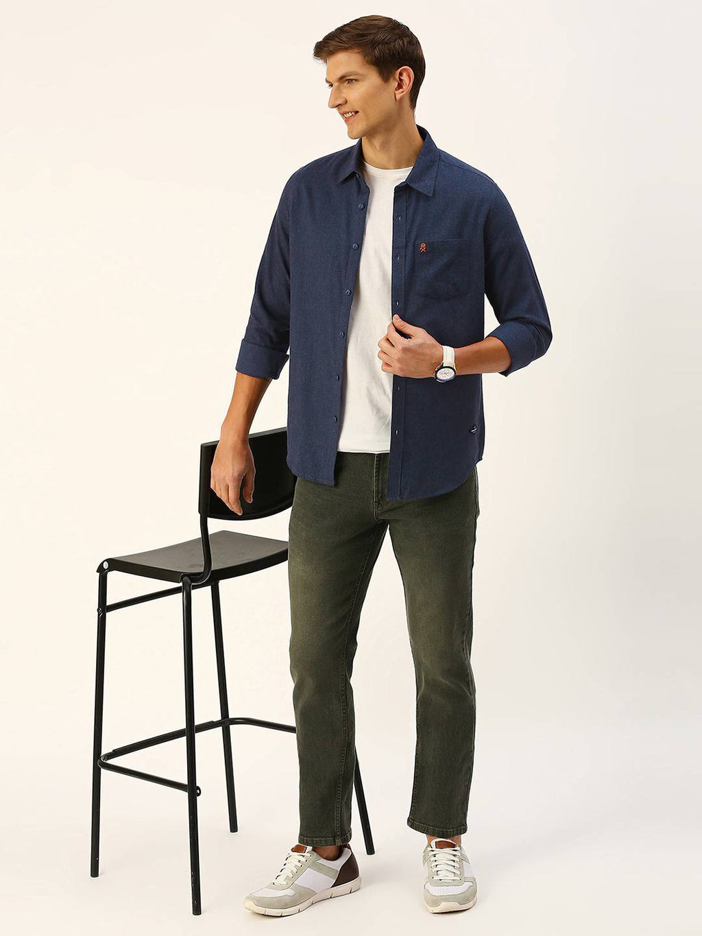 Thomas Scott Men Classic Slim Fit Flannel Casual Shirt