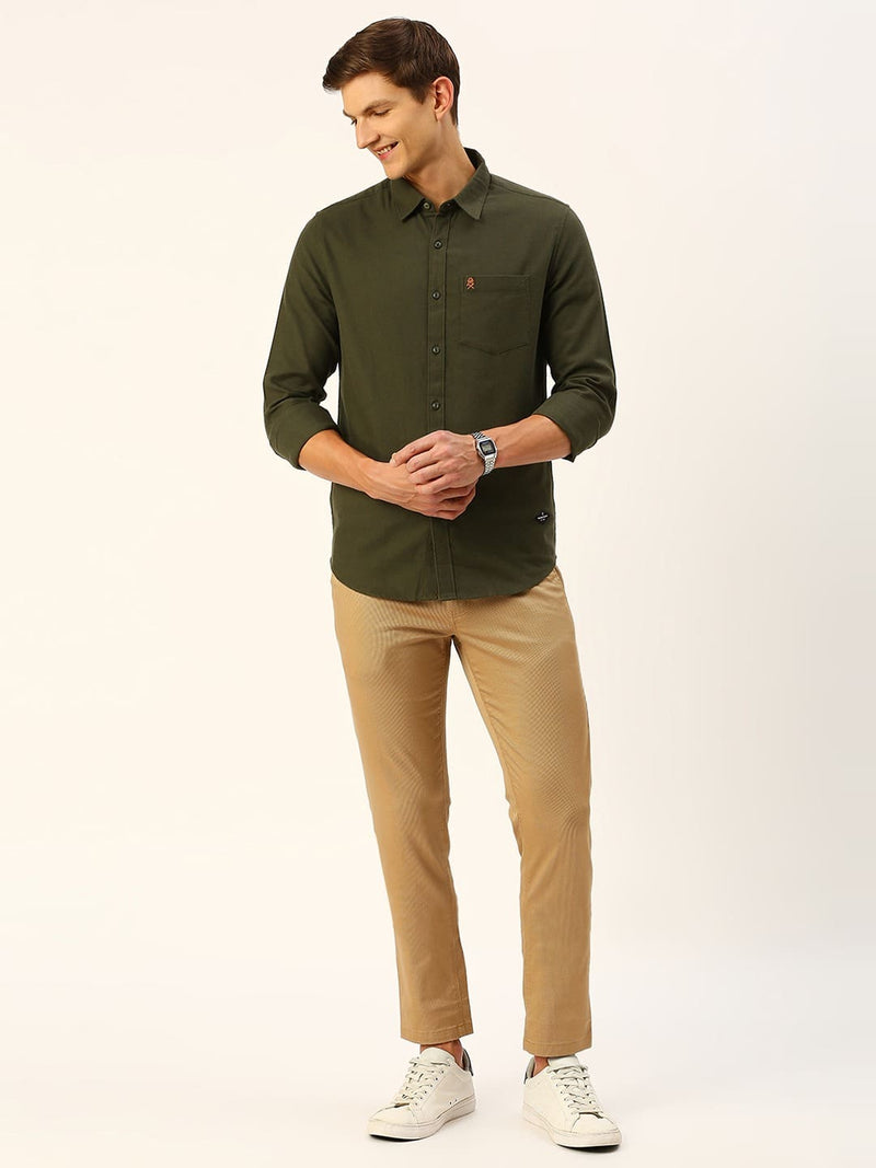 Thomas Scott Men Classic Slim Fit Flannel Casual Shirt