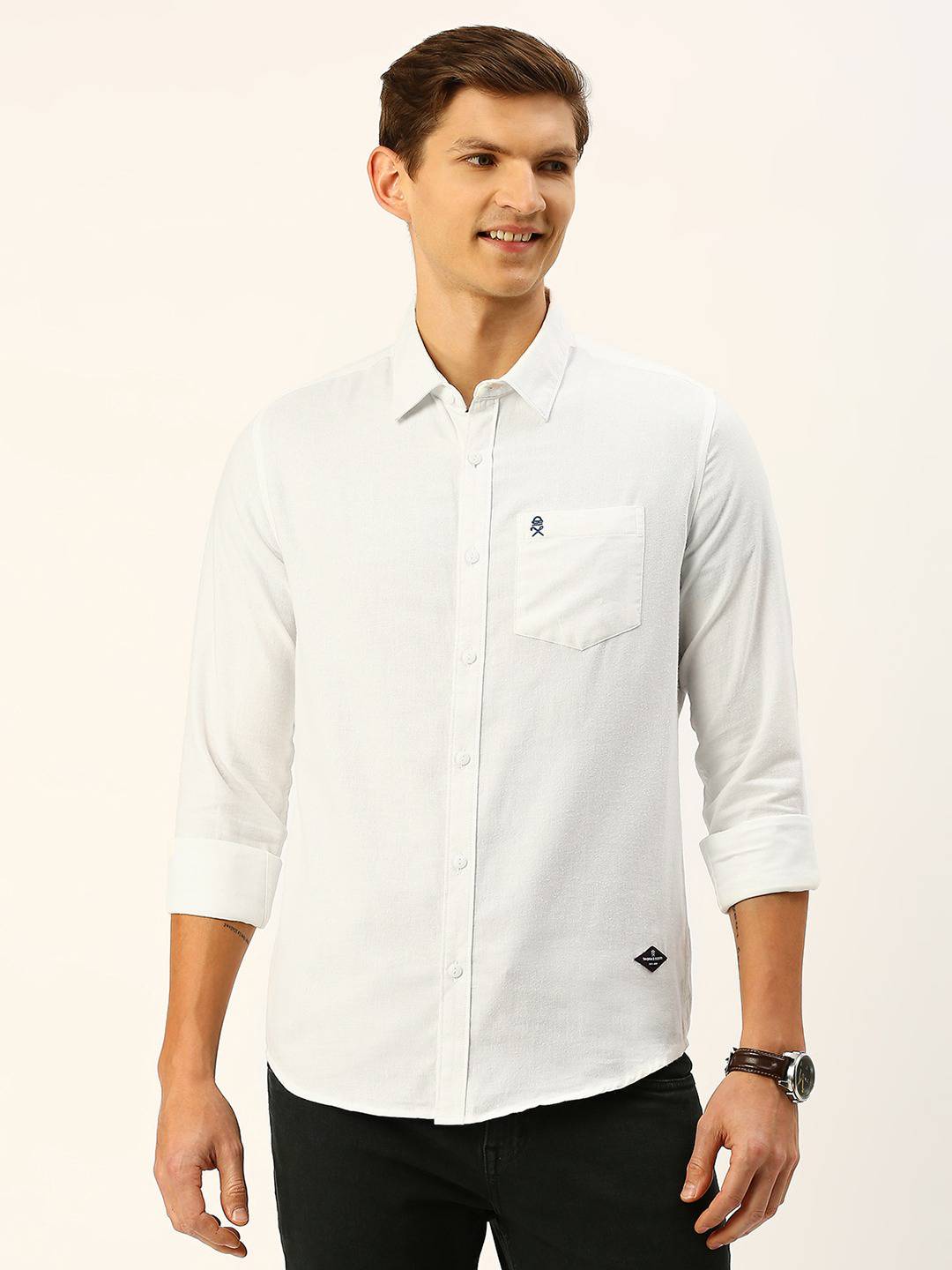 Thomas Scott Men Classic Slim Fit Flannel Casual Shirt