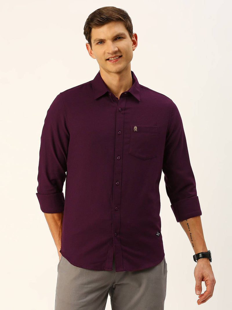 Thomas Scott Men Classic Slim Fit Flannel Casual Shirt