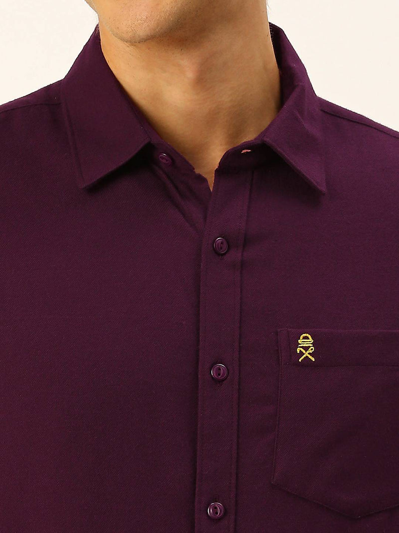 Thomas Scott Men Classic Slim Fit Flannel Casual Shirt