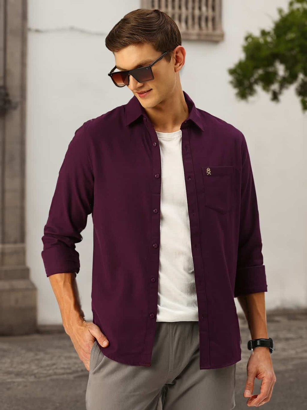 Thomas Scott Men Classic Slim Fit Flannel Casual Shirt