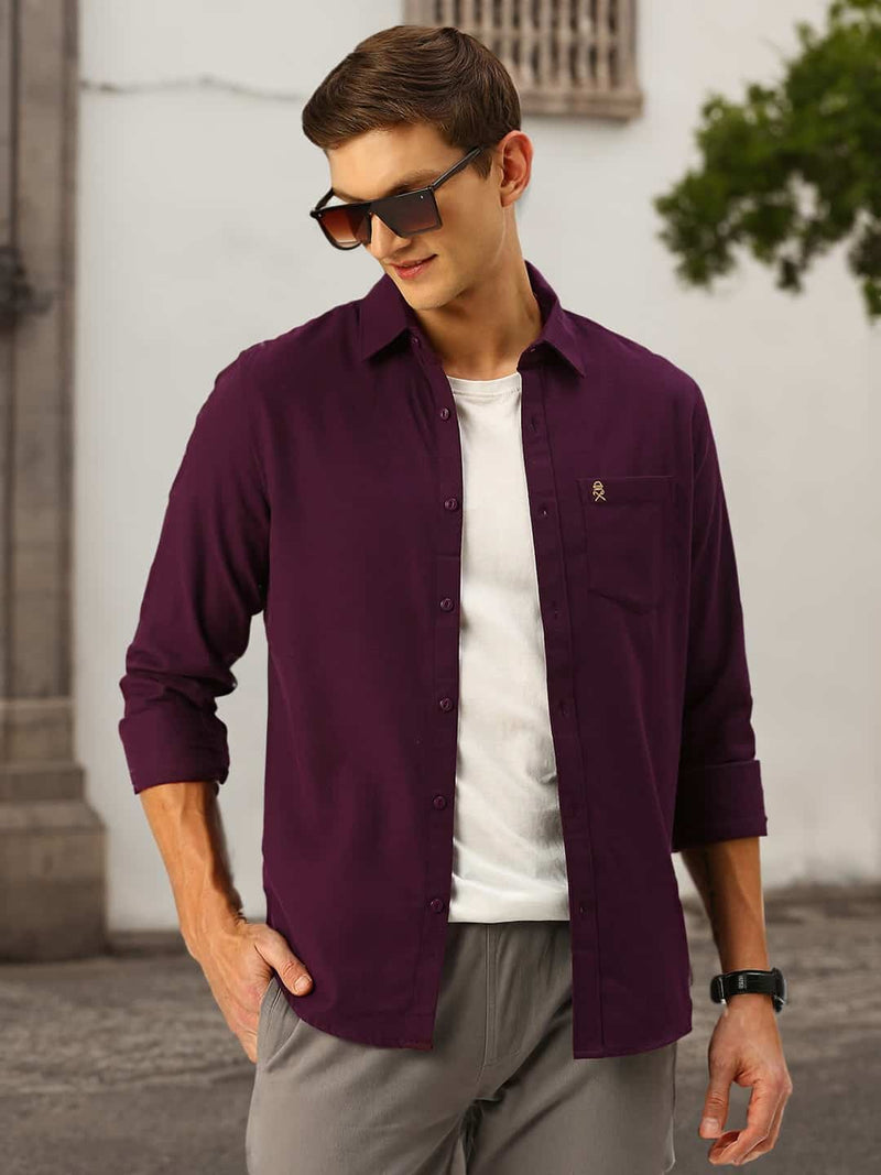 Thomas Scott Men Classic Slim Fit Flannel Casual Shirt