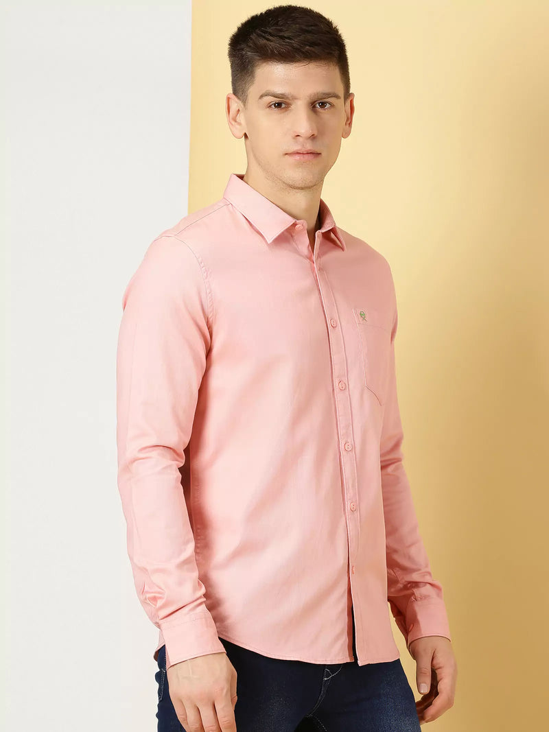 Thomas Scott Men Standard Slim Fit Flannel Weave Pure Cotton Casual Shirt