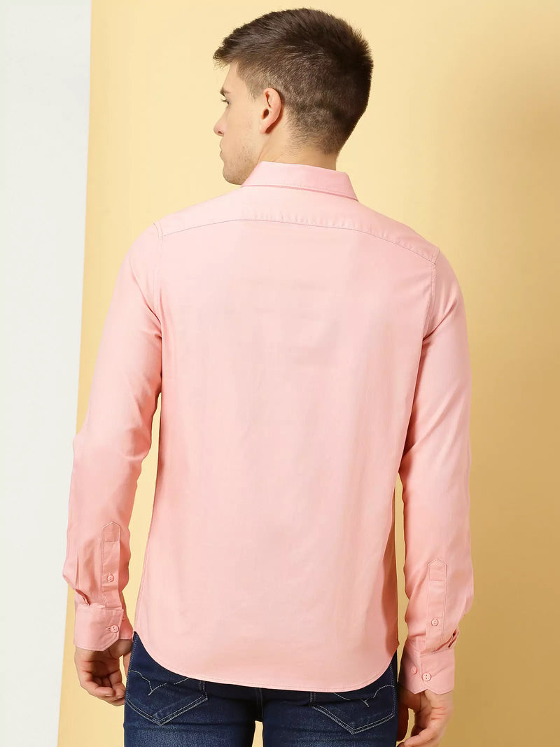 Thomas Scott Men Standard Slim Fit Flannel Weave Pure Cotton Casual Shirt