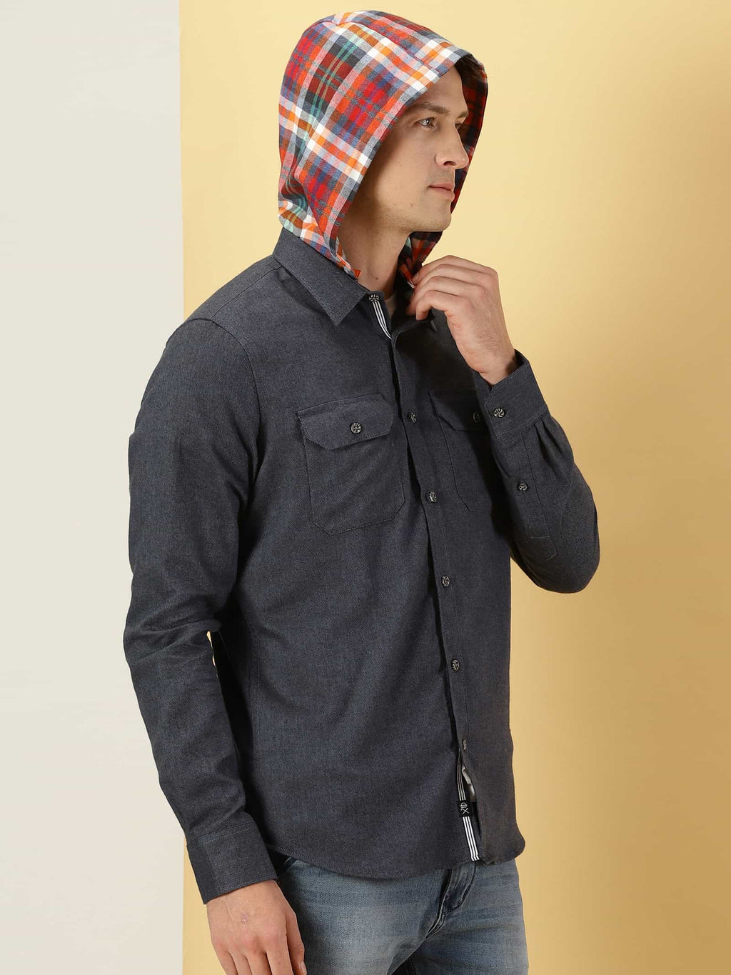 Thomas Scott Men Smart Slim Fit Flannel Casual Shirt