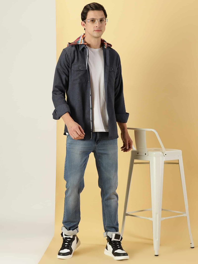 Thomas Scott Men Smart Slim Fit Flannel Casual Shirt