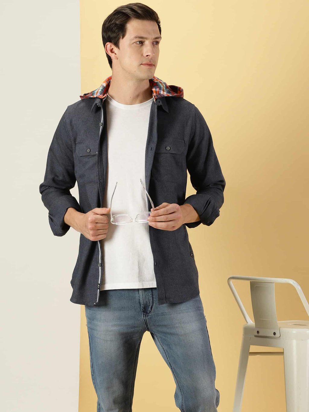 Thomas Scott Men Smart Slim Fit Flannel Casual Shirt
