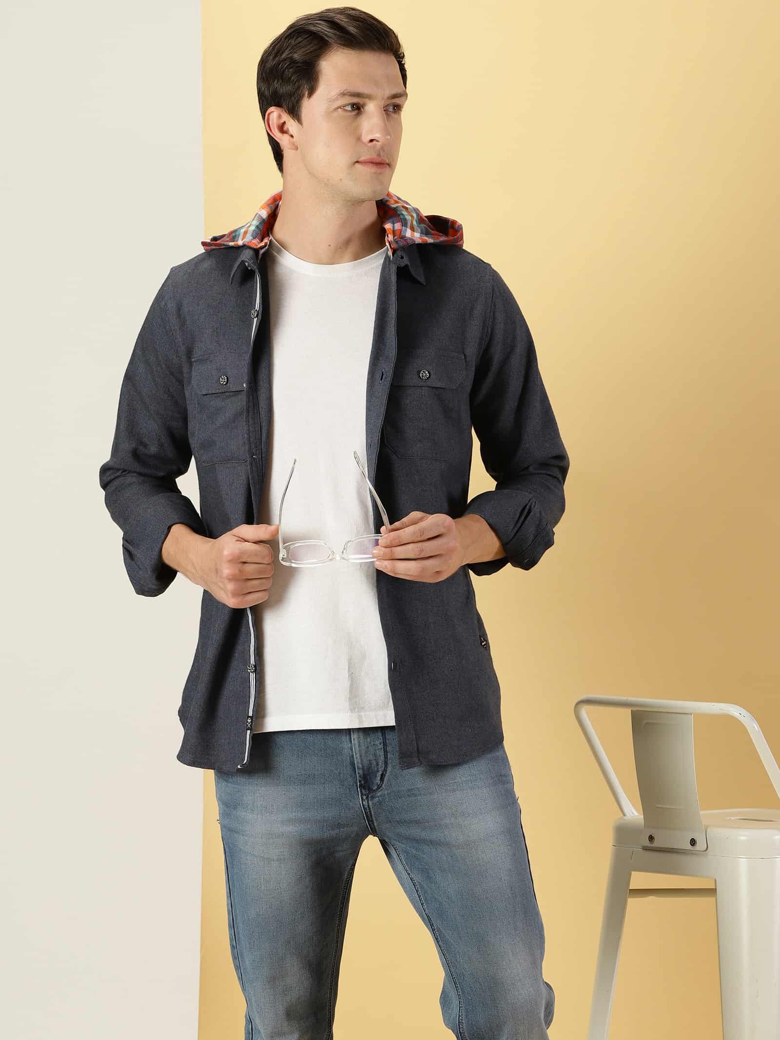 Thomas Scott Men Smart Slim Fit Flannel Casual Shirt