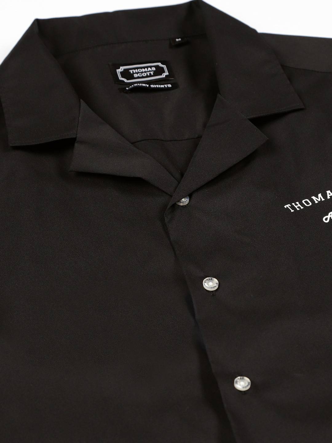 Thomas Scott Men Classic Slim Fit Cuban Collar Casual Shirt