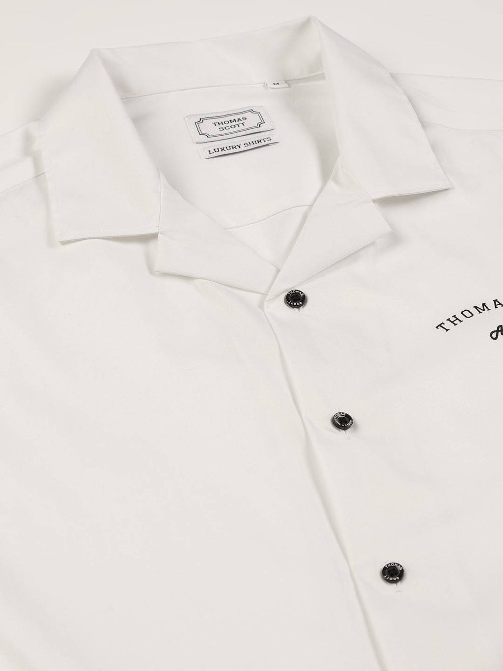 Thomas Scott Men Classic Slim Fit Cuban Collar Cotton Casual Shirt