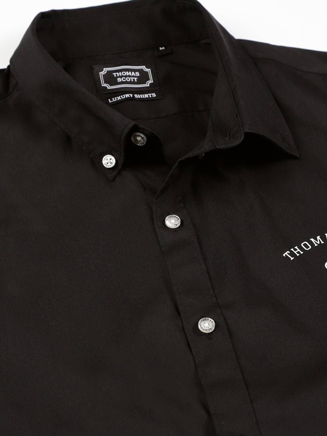 Thomas Scott Men Classic Slim Fit Button-Down Collar Casual Shirt
