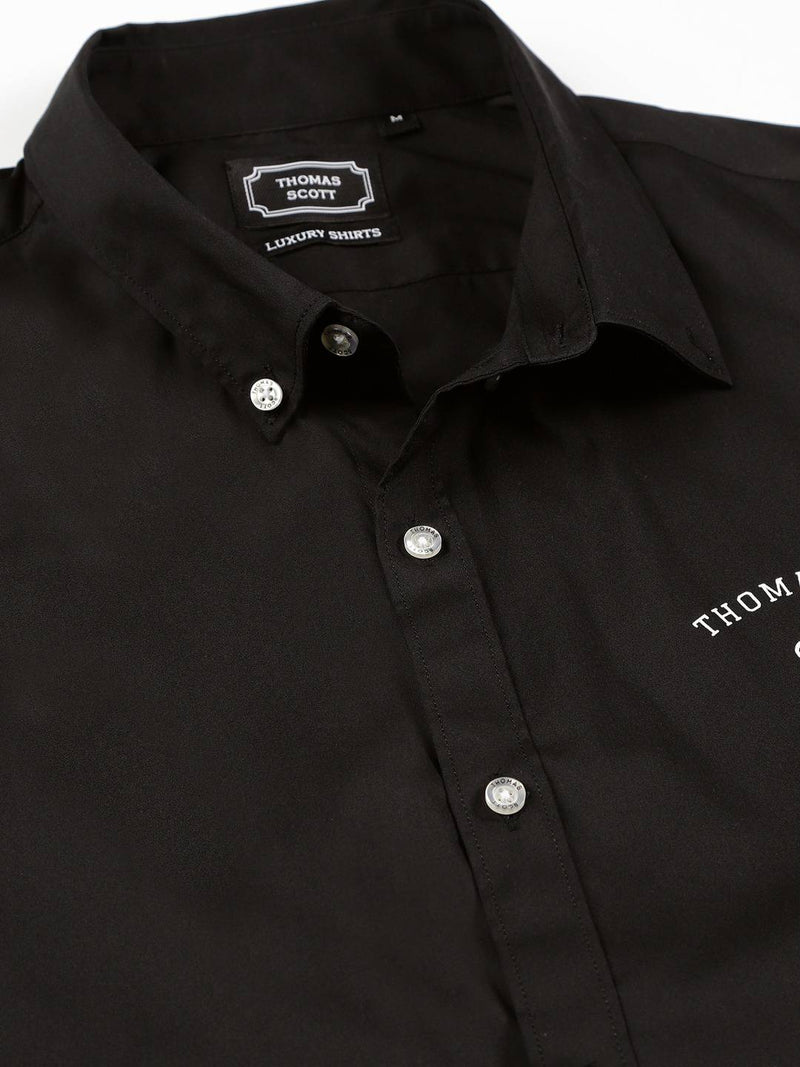Thomas Scott Men Classic Slim Fit Button-Down Collar Casual Shirt