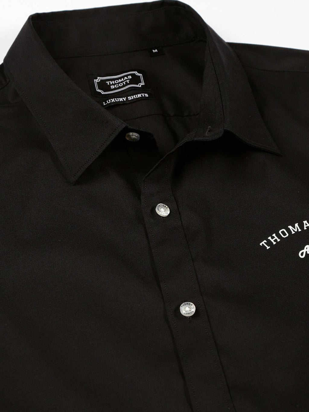 Thomas Scott Men Classic Slim Fit Spread Collar Long Sleeve Casual Shirt