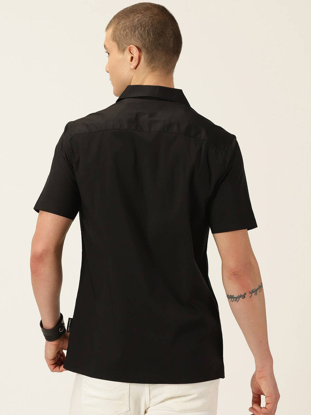 Thomas Scott Men Classic Regular Fit Spread Collar Casual Shirt