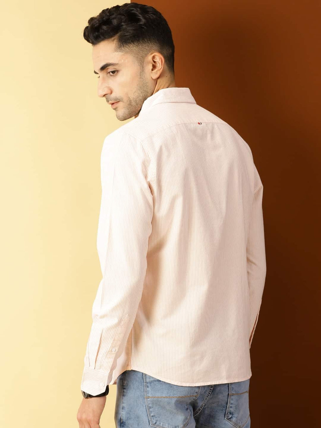 Thomas Scott Men Orange Smart Slim Fit Opaque Casual Shirt