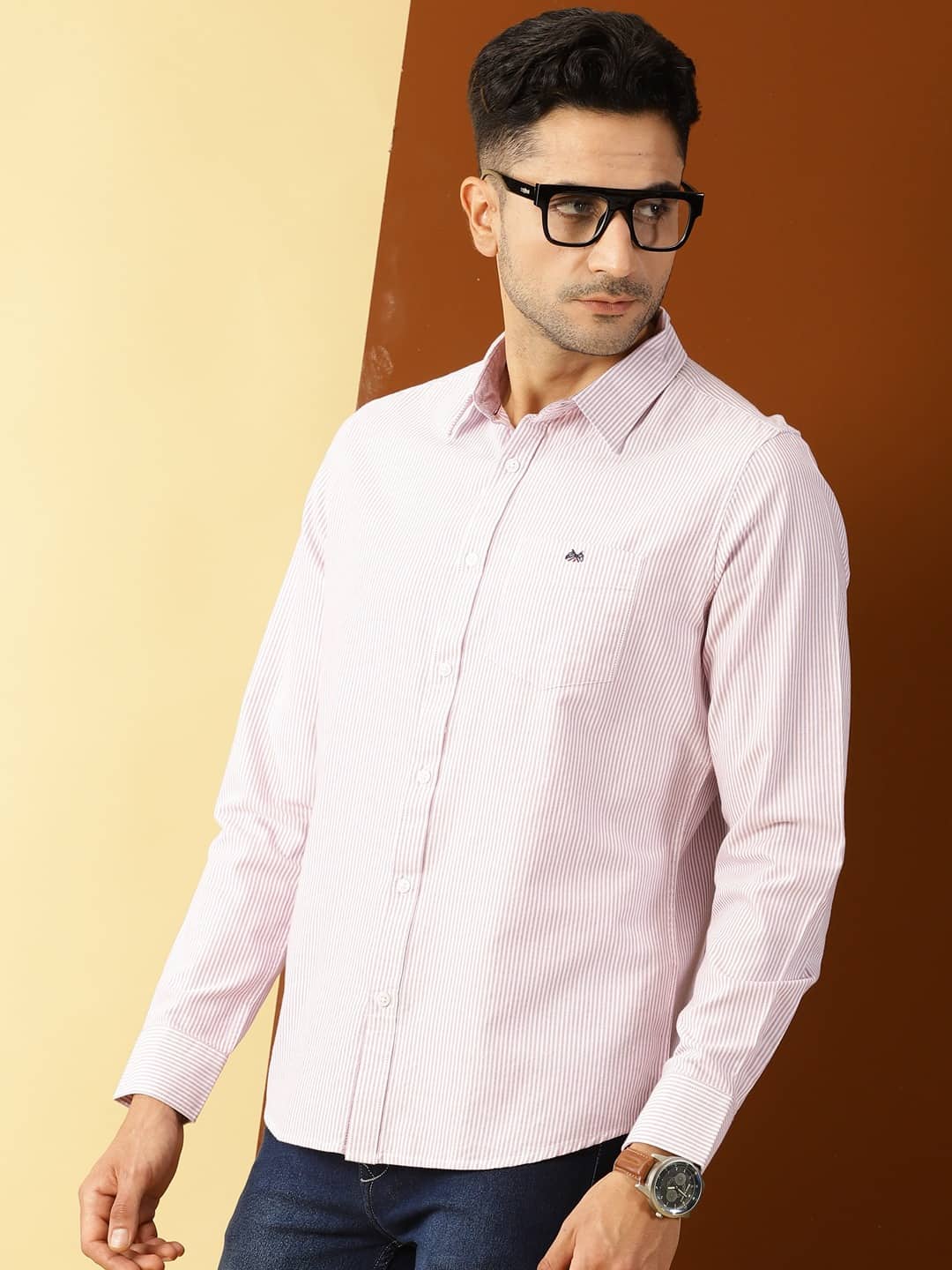 Thomas Scott Men Purple Smart Slim Fit Opaque Casual Shirt