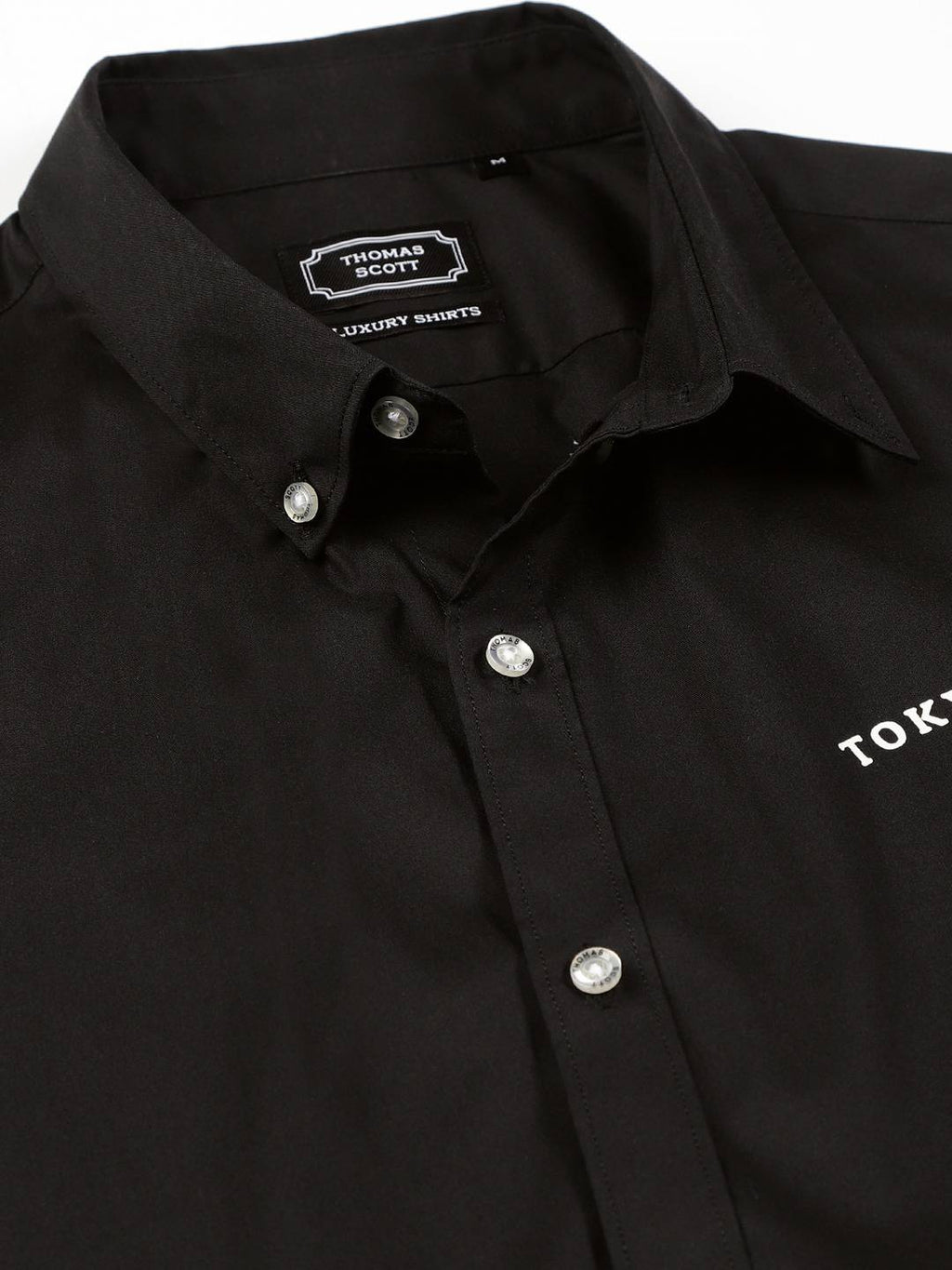 Thomas Scott Men Classic Slim Fit Button-Down Collar Casual Shirt